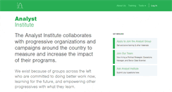 Desktop Screenshot of analystinstitute.org